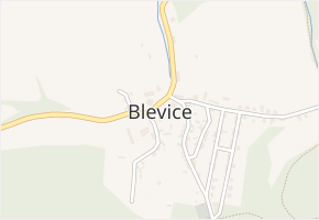 Blevice v obci Blevice - mapa části obce