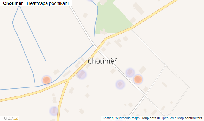 Mapa Chotiměř - Firmy v části obce.