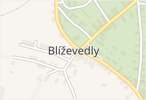 Blíževedly v obci Blíževedly - mapa části obce