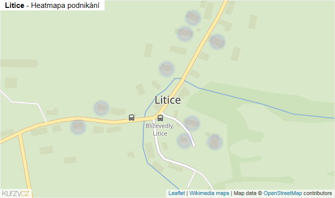 Mapa Litice - Firmy v části obce.