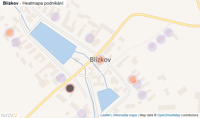 Mapa Blízkov - Firmy v části obce.