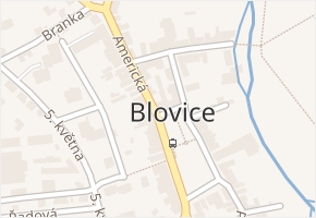 Blovice v obci Blovice - mapa části obce