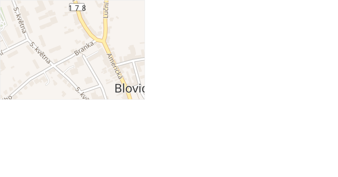 Branka v obci Blovice - mapa ulice