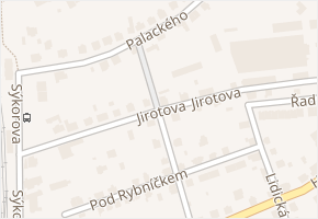 Jirotova v obci Blovice - mapa ulice
