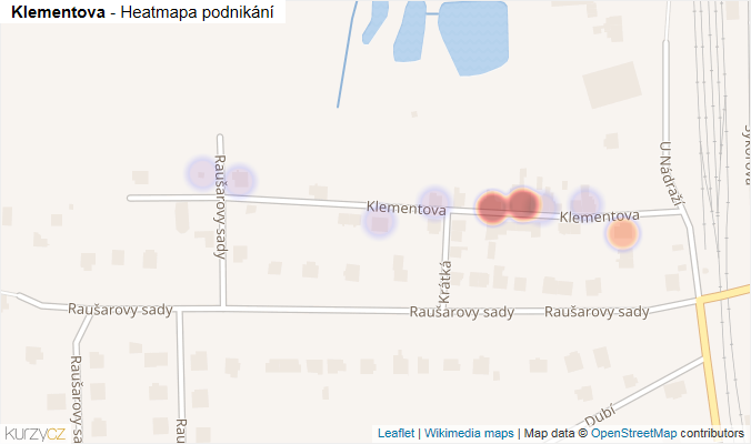 Mapa Klementova - Firmy v ulici.