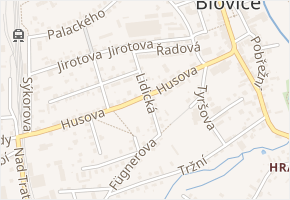 Lidická v obci Blovice - mapa ulice