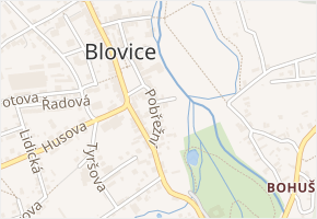Pobřežní v obci Blovice - mapa ulice