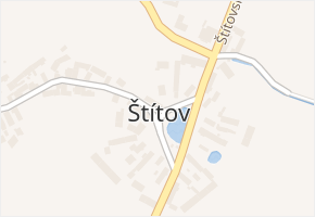 Štítov v obci Blovice - mapa části obce