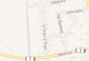 U trati v obci Blovice - mapa ulice