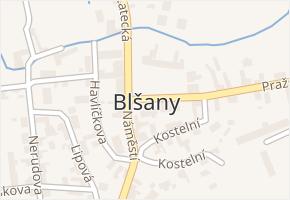 Blšany v obci Blšany - mapa části obce