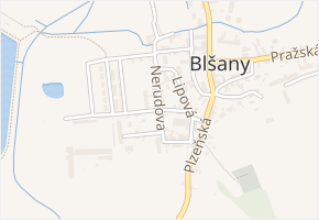 Jiráskova v obci Blšany - mapa ulice