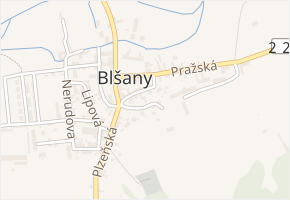 Kostelní v obci Blšany - mapa ulice