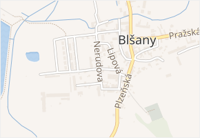 Nerudova v obci Blšany - mapa ulice