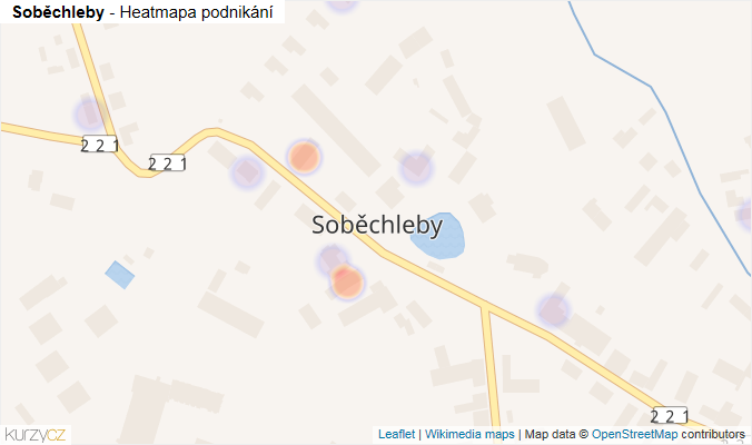 Mapa Soběchleby - Firmy v části obce.