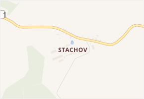 Stachov v obci Blšany - mapa části obce