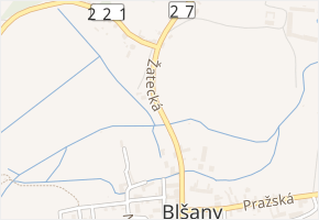 Žatecká v obci Blšany - mapa ulice