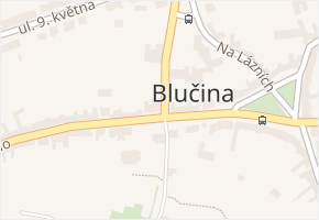Blučina v obci Blučina - mapa části obce