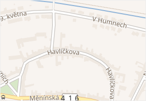 Havlíčkova v obci Blučina - mapa ulice