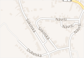 Sokolská v obci Blučina - mapa ulice