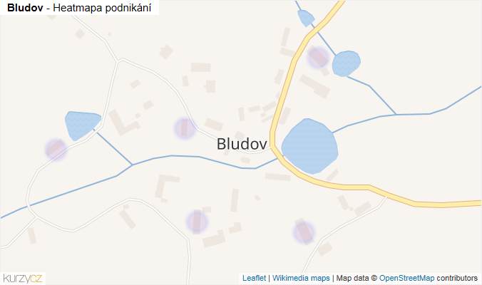 Mapa Bludov - Firmy v části obce.