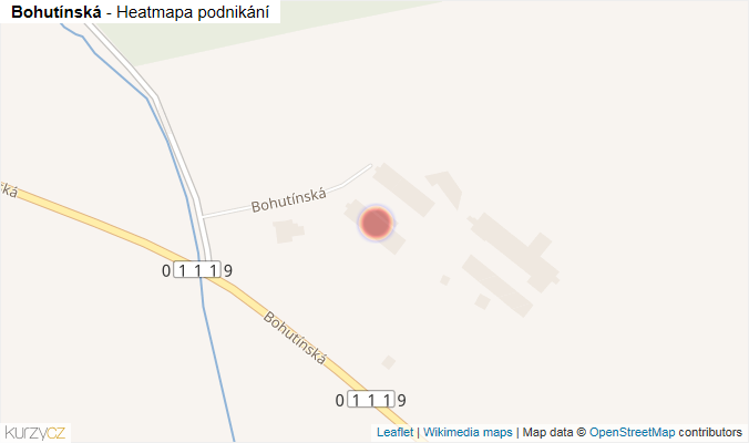 Mapa Bohutínská - Firmy v ulici.