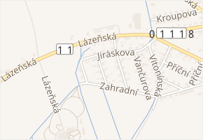 Boženy Němcové v obci Bludov - mapa ulice