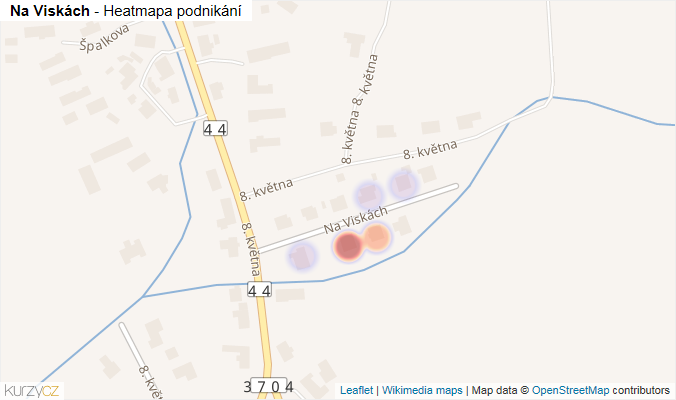 Mapa Na Viskách - Firmy v ulici.