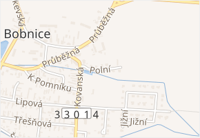 Polní v obci Bobnice - mapa ulice
