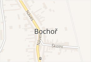 Bochoř v obci Bochoř - mapa části obce