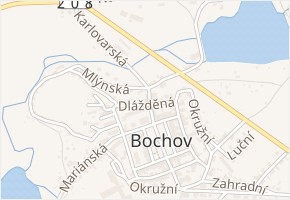 Dlážděná v obci Bochov - mapa ulice