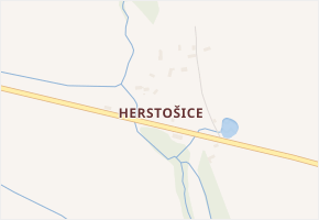 Herstošice v obci Bochov - mapa části obce