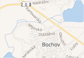 Mlýnská v obci Bochov - mapa ulice