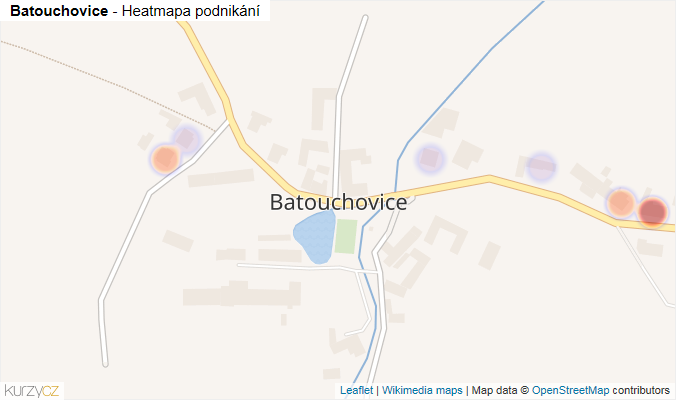 Mapa Batouchovice - Firmy v části obce.