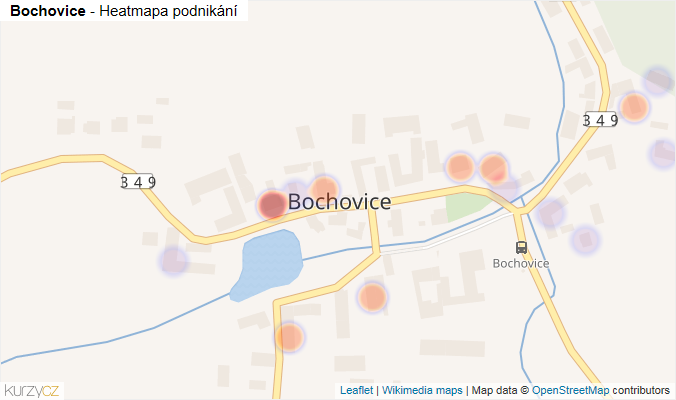 Mapa Bochovice - Firmy v části obce.