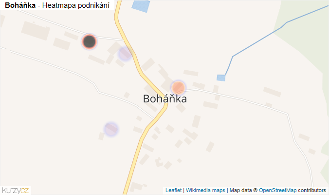 Mapa Boháňka - Firmy v části obce.
