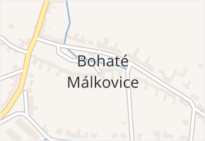 Bohaté Málkovice v obci Bohaté Málkovice - mapa části obce