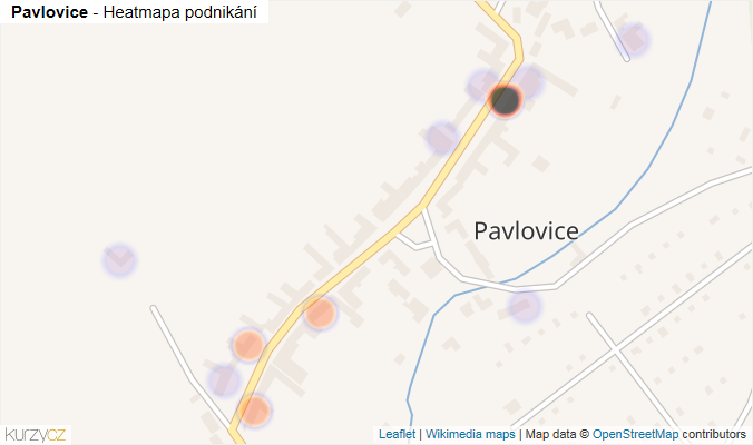 Mapa Pavlovice - Firmy v části obce.