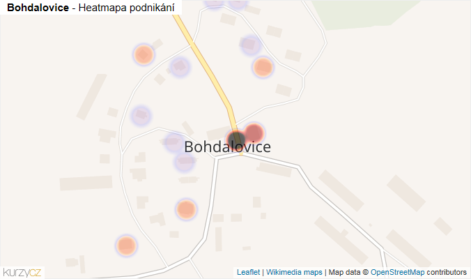 Mapa Bohdalovice - Firmy v části obce.