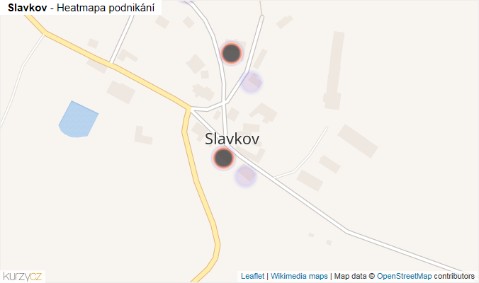 Mapa Slavkov - Firmy v části obce.
