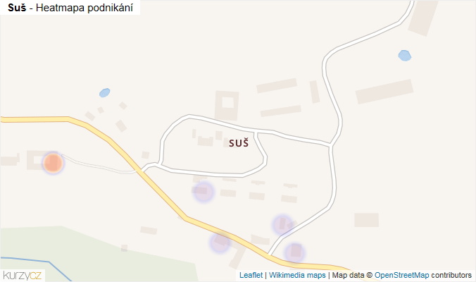 Mapa Suš - Firmy v části obce.