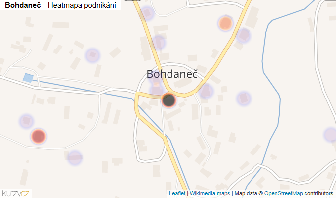 Mapa Bohdaneč - Firmy v části obce.