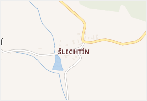Šlechtín v obci Bohdaneč - mapa části obce