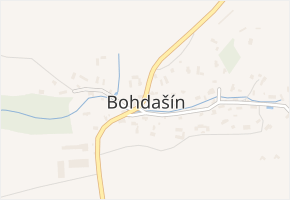 Bohdašín v obci Bohdašín - mapa části obce
