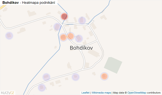 Mapa Bohdíkov - Firmy v části obce.
