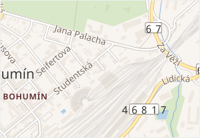 B. Němcové v obci Bohumín - mapa ulice