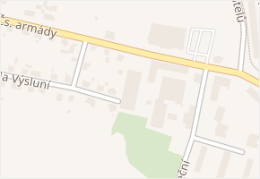 Čs. armády v obci Bohumín - mapa ulice