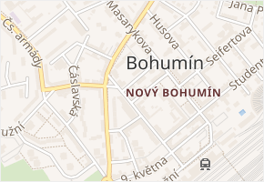 Komenského v obci Bohumín - mapa ulice