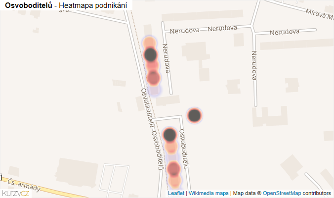 Mapa Osvoboditelů - Firmy v ulici.