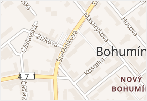 Štefánikova v obci Bohumín - mapa ulice
