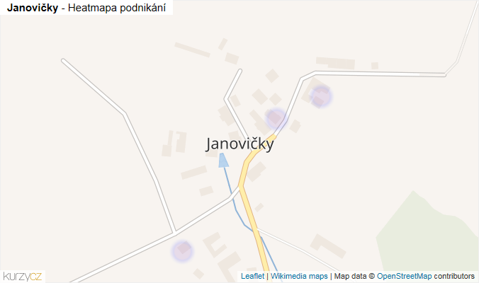 Mapa Janovičky - Firmy v části obce.